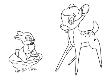 Bambi And Thumper coloring page