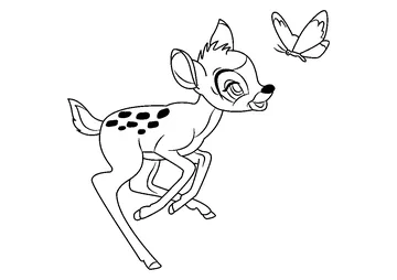 Bambi coloring page