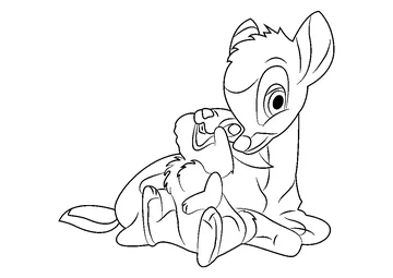 Thumper coloring page