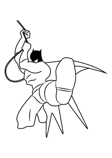 Batman Kick coloring page