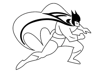 Batman Running coloring page