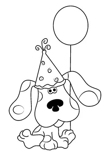 Happy Birthday Blue Clues coloring page