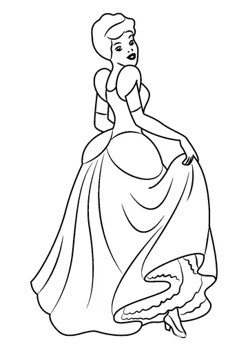 Cinderella at Disney Parks coloring page