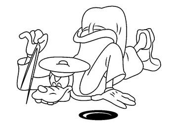 Goofy coloring page