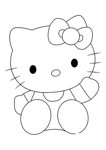 Lovely Hello Kitty coloring page