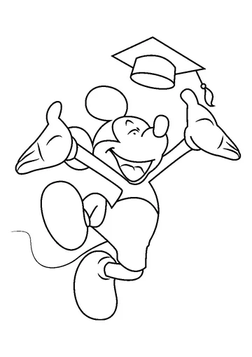 Complete his Graduation coloring page