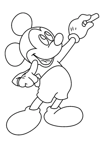 Mickey Mouse with Chalk coloring page