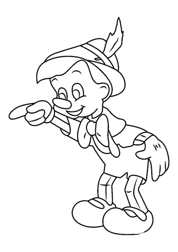 Pinocchio Looking Something coloring page
