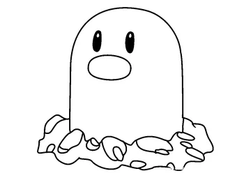Diglett Pokemon coloring page