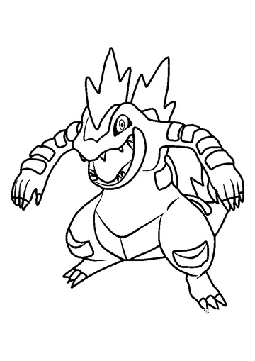 Feraligatr Pokemon coloring page