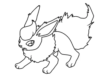 Flareon Pokemon coloring page