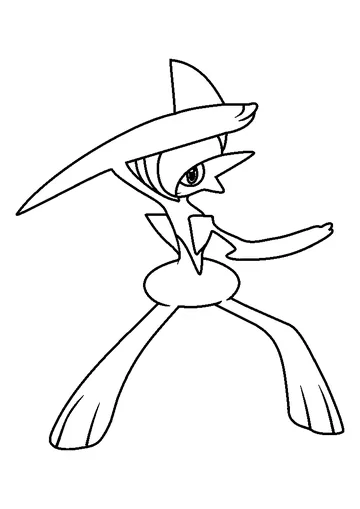Gallade Pokemon coloring page