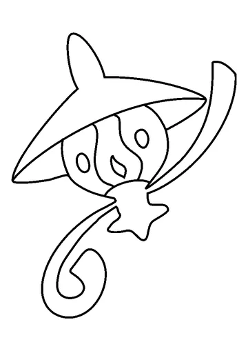Lampent Pokemon coloring page