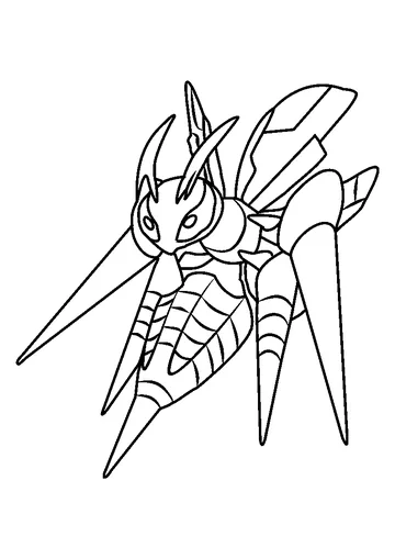 Mega Beedrill coloring page