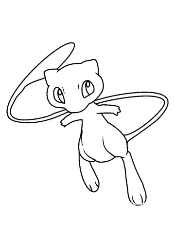 Mew Pokemon coloring page