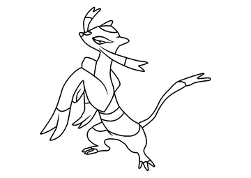 Mienshao Pokemon coloring page