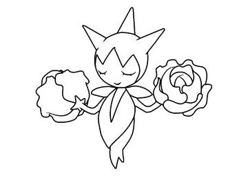 Roselia Pokemon coloring page