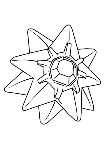 Starmie Pokemon coloring page