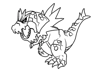 Tyrantrum Pokemon coloring page
