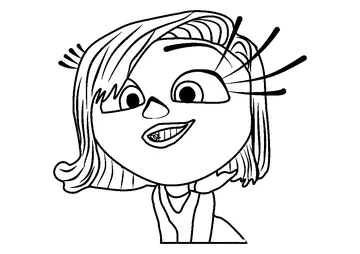 Disgust Closeup coloring page