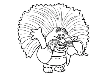 King Peppy from Trolls coloring page