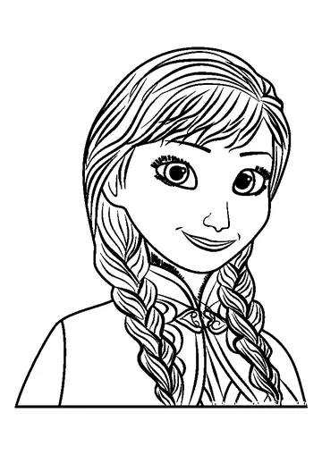 Anna coloring page