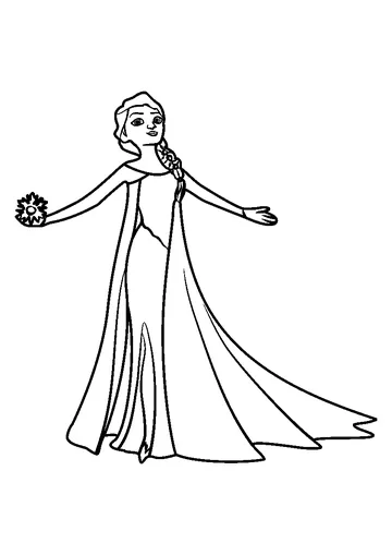 Beautiful Elsa coloring page
