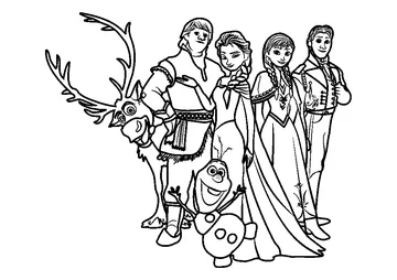 Frozen Family coloring page