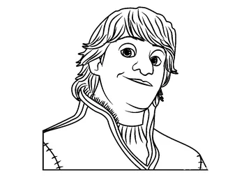 Kristoff face coloring page