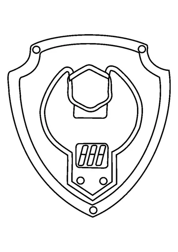 Rubble Badge coloring page