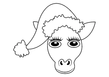 Santa Pony coloring page