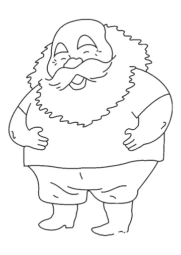 Fatty Santa coloring page