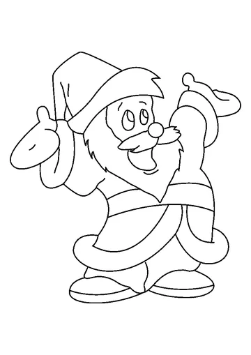 Happy Santa Claus coloring page