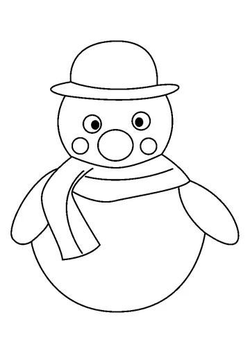 Snowman coloring page