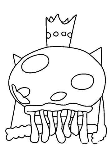 King Jellyfish coloring page