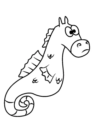 Mystery the Seahorse coloring page