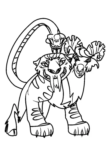 Chimera coloring page