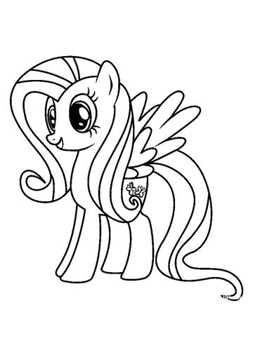 Fluttershy coloring page