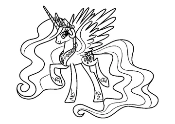 Princess Celestia coloring page