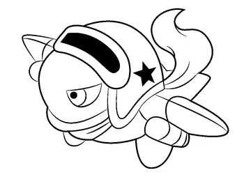 Bombar coloring page