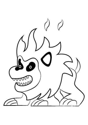 Fire Lion coloring page