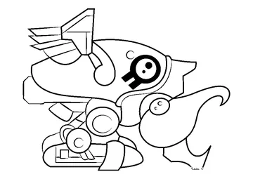 Heavy Lobster coloring page