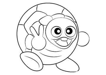 Rolling Turtle coloring page