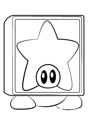 Star Block Waddle Dee coloring page