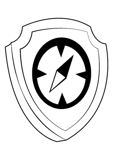 Tracker Badge coloring page