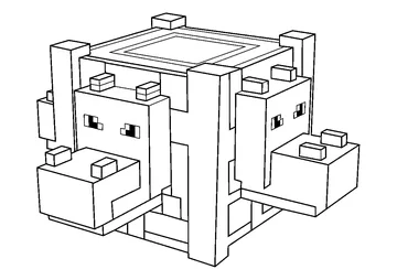 Secret Ender Dragon Crafting Table coloring page