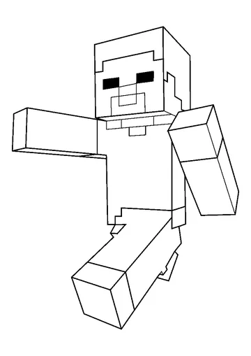 Steve coloring page