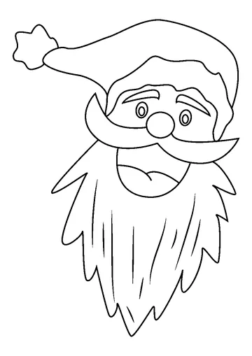 Santa Face coloring page