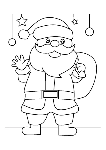 Santa Hi coloring page