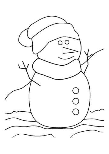 Snowman coloring page